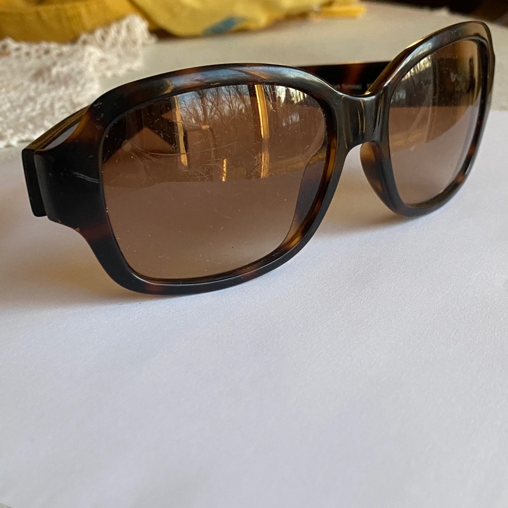 Coach Dark Tortoise Frame Rita Sunglasses with Brown Lenses